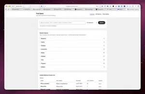 Fruit Specs: Searchable Apple Products Features Database