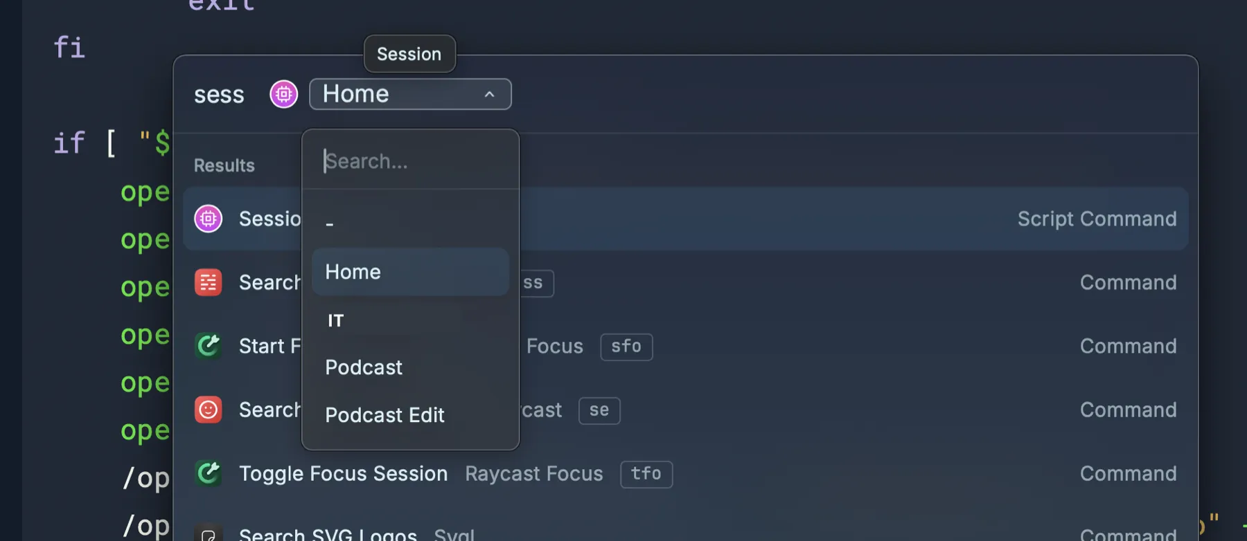SessionsDropdown